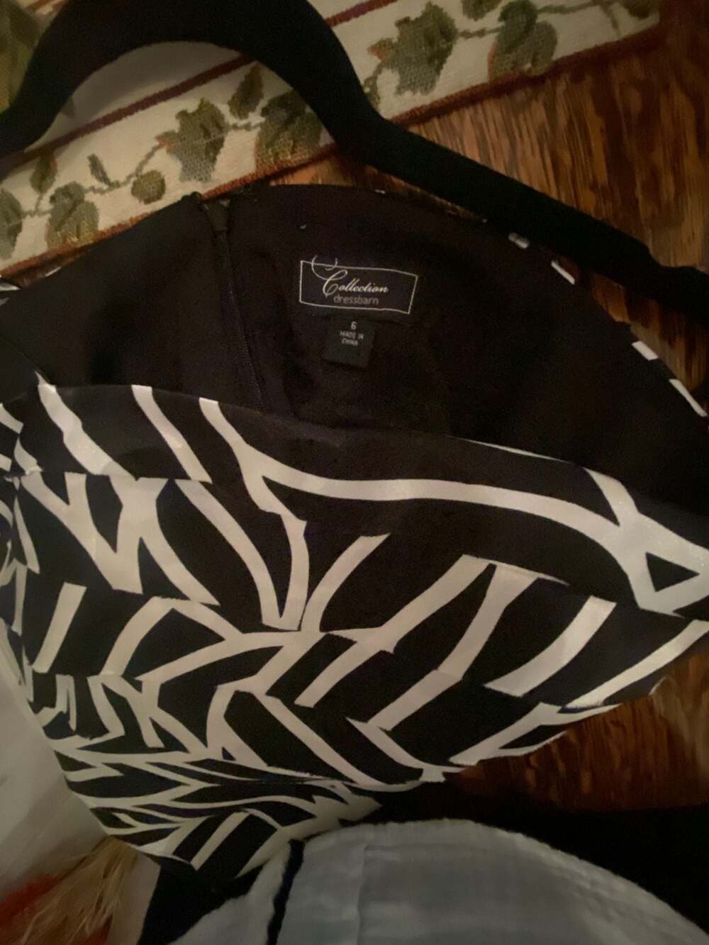 Collection dressbarn Dress Size 6 Black White Geometric
